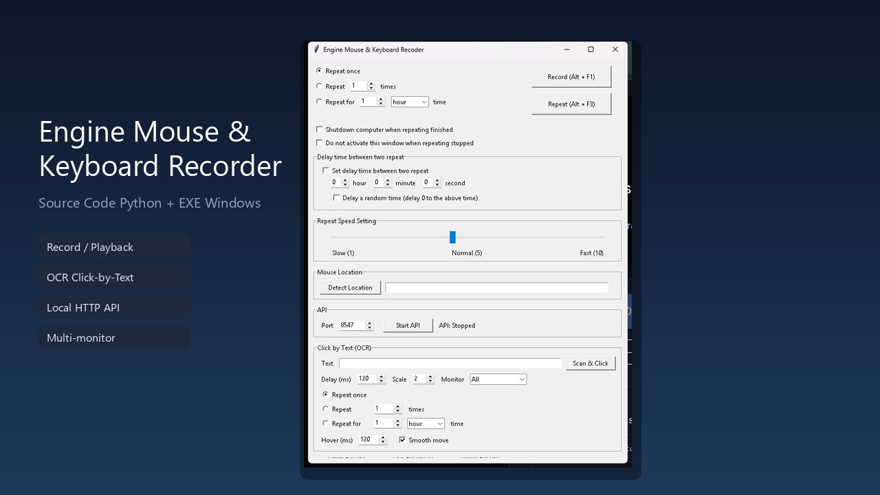 Engine Mouse & Keyboard Recorder