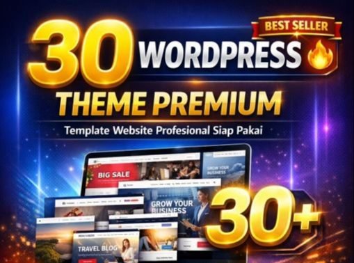 Paket 30 Template WordPress Premium – Website Profesional Tanpa Coding