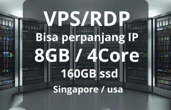 Mingguan | VPS/RDP Ram 8GB Full admin 160Gb SSD