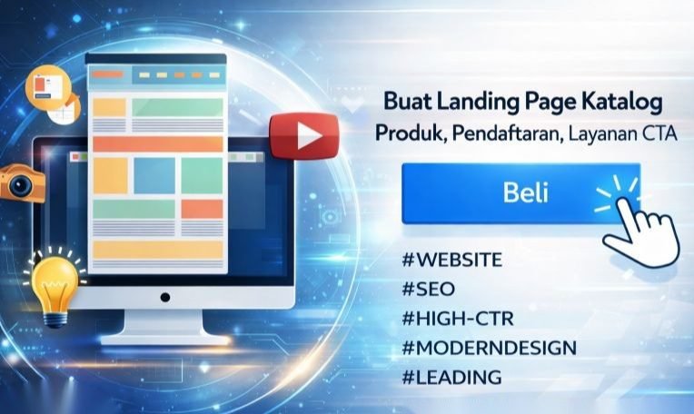 Buat Landing Page Katalog Produk, Pendaftaran, Layanan CTA