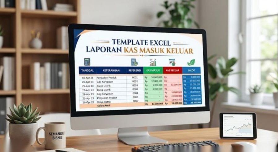 template excel laporan kas masuk keluar