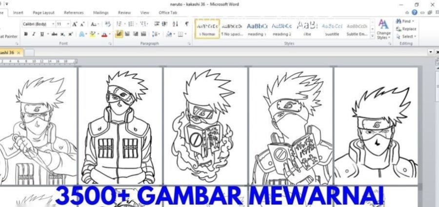 3.500+ Desain Gambar Mewarnai Anak format WORD Siap Print Design
