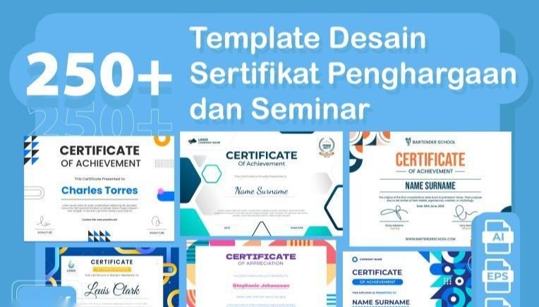 250+ Template Desain Sertifikat Siap Editable