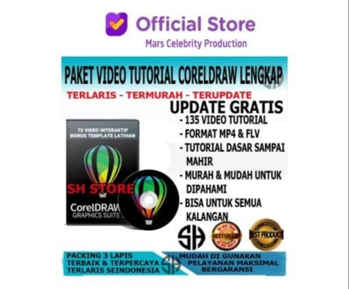 Paket 135 Video Tutorial Corel Draw Interaktif Belajar Desain Usaha Percetakan Multimedia