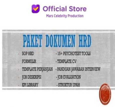 Paket Tools Dokumen SOP HRD Interview All in One Lengkap CV