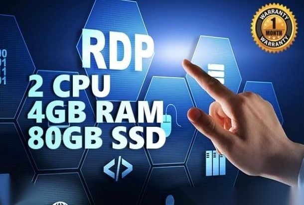 RDP VPS 2 CPU 4GB RAM 80GB SSD WINDOWS/LINUX FULL GARANSI