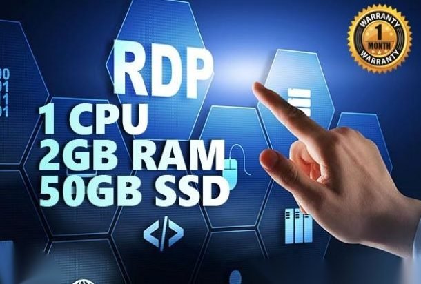 RDP VPS 1 CPU 2GB RAM 50GB SSD WINDOWS/LINUX FULL ADMINISTRATOR