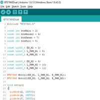 Source Code Program Arduino dengan BTS7960 Motor Driver