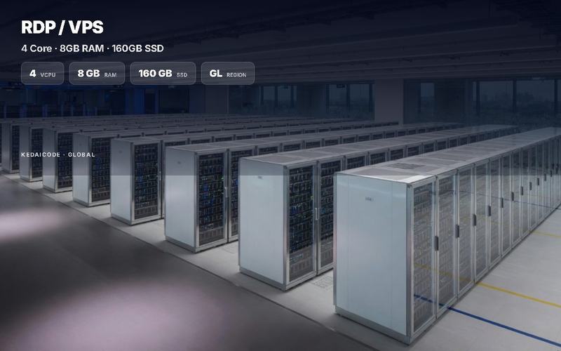 RDP VPS 4 CPU 8GB RAM 160GB SSD WINDOWS/LINUX FULL ADMINISTRATOR