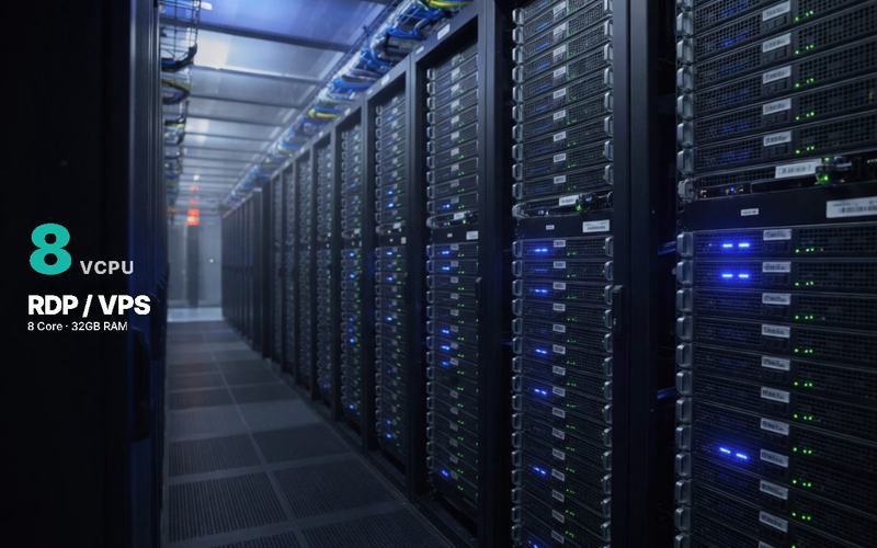 RDP VPS 8 CPU 32 GB RAM WINDOWS/LINUX FULL GARANSI SERVER SENDIRI