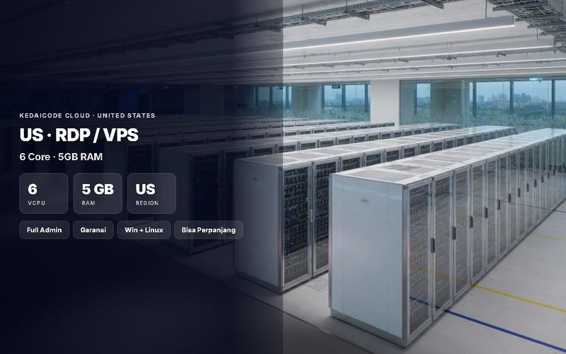 RDP/VPS BISA DIPERPANJANG TERUS DENGAN IP SAMA, WINDOWS HIGH CPU 6 CORE 5 GB RAM, FULL ADMINISTRATOR, FULL GARANSI