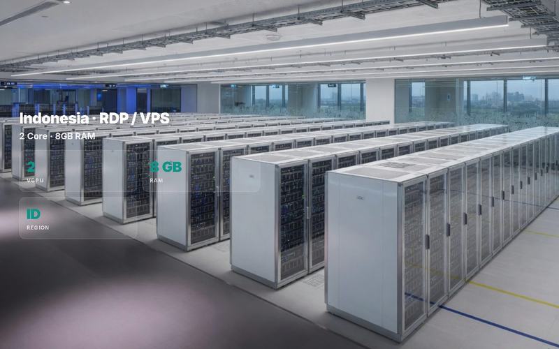 RDP / VPS RAM 8 GB 2 CORE INDONESIA BULANAN ANTI MATI BISA DI PERPANJANG