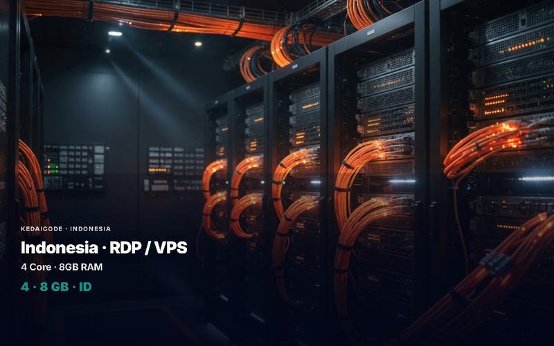 RDP / VPS RAM 8 GB 4 CORE INDONESIA BULANAN ANTI MATI BISA DI PERPANJANG