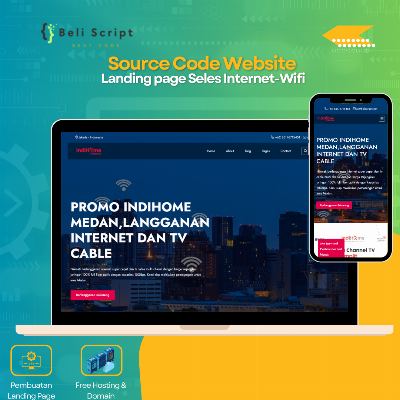 Jual Source Code Website Landing page Seles Internet-Wifi