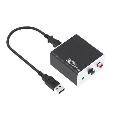 BQ3094 USB to Audio Converter PC Sound Card for PS5 to 3.5mm Speaker AUX Converter Fiber Coaxial DTS Dolby 5.1 Source Code