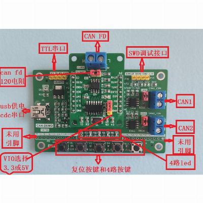Can FD development board can to canfd serial port Ethernet eth mcp2518fd STM32 source code