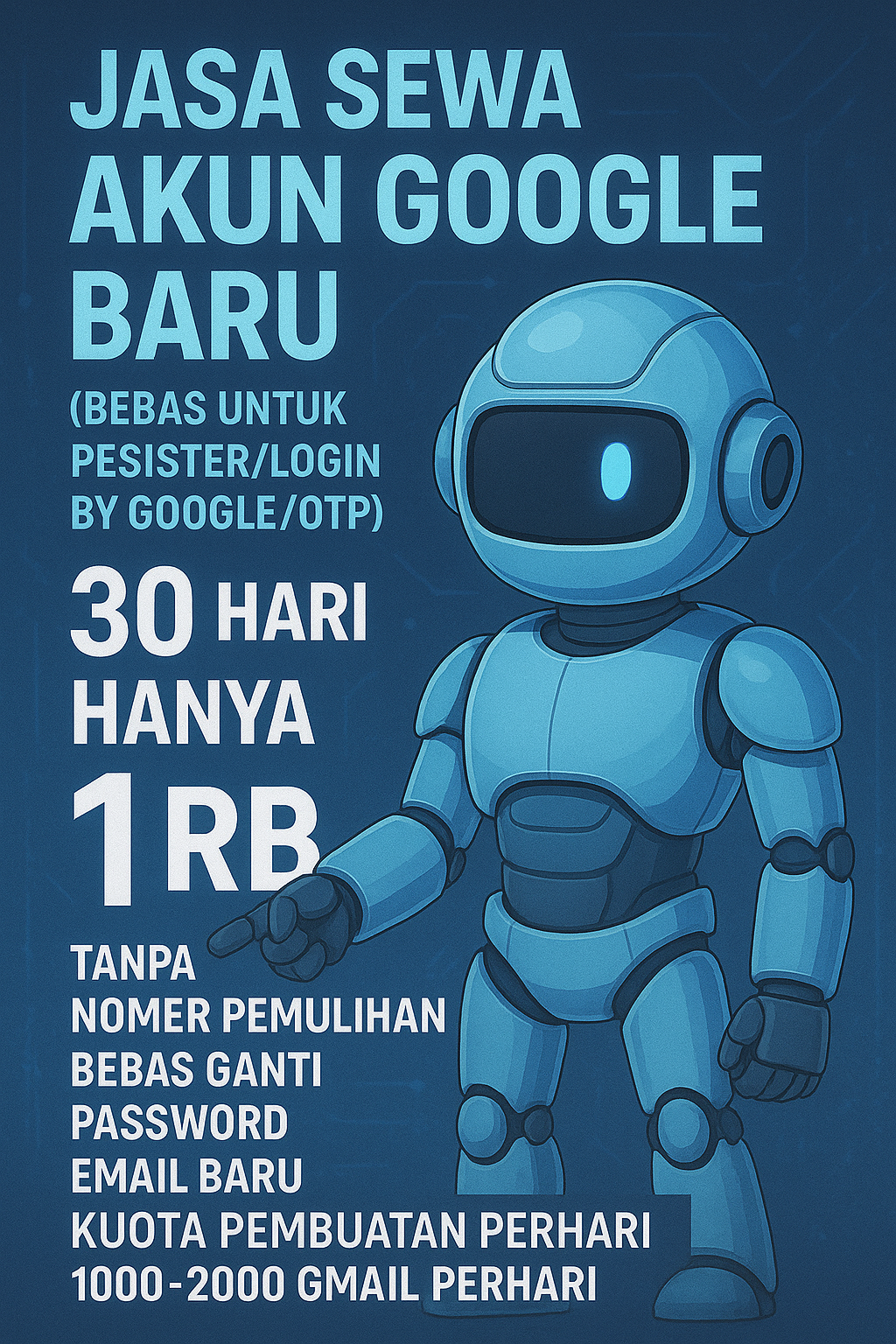 JASA SEWA AKUN GMAIL