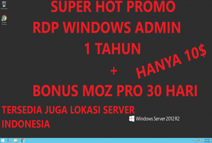 [ SUPER HOT PROMO ] RDP Admin 1 Tahun Windows + Bonus Akun Moz 30 Hari Termurah