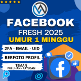 1 Akun Facebook Fresh Umur 1 Minggu - UID + EMAIL AKSES