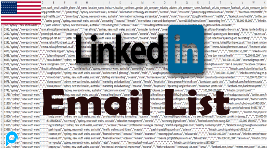 1 Juta Amerika Serikat Linkedin Email List Complete Info + Bonus Tool MaxBulk Mailer PRO untuk Mengi
