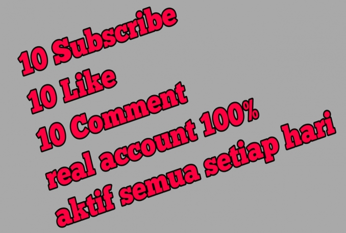 10 Subscribe +10 Like + 10 Comment Youtube