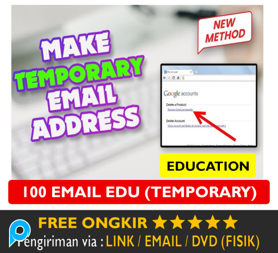 100 Email EDU Temporary Email Education Sekolah Kadaluarsa Dalam 1 Hari Expired Kedaluwarsa Domain C