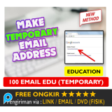 100 Email EDU Temporary Email Education Sekolah Kadaluarsa Dalam 1 Hari Expired Kedaluwarsa Domain C