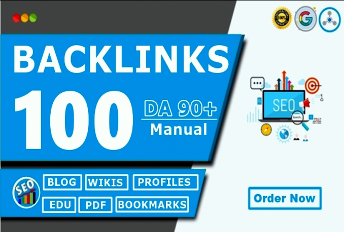 100 HIGH 90+DA Backlinks PR9, Web2, Article Submission dan Wiki