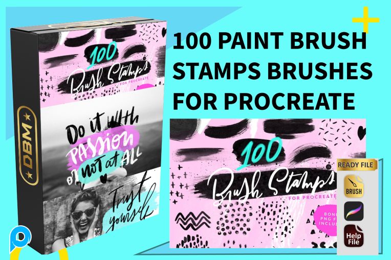 100 PAINT BRUSH STAMPS BRUSHES FOR PROCREATE