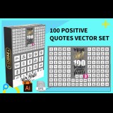 100 POSITIVE QUOTES VECTOR SET