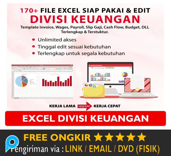 100+ Template Excel untuk Divisi Keuangan Finance & Accounting - Invoice Wages Payroll Slip Gaji Cas