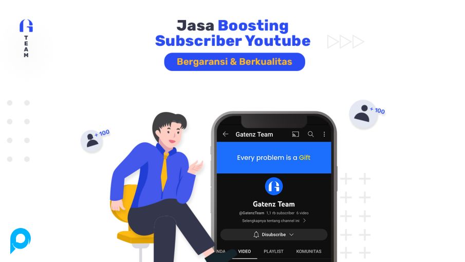 100 Youtube Subscribers Aktif + Rendah Penurunan/Drop Bergaransi 30 Hari