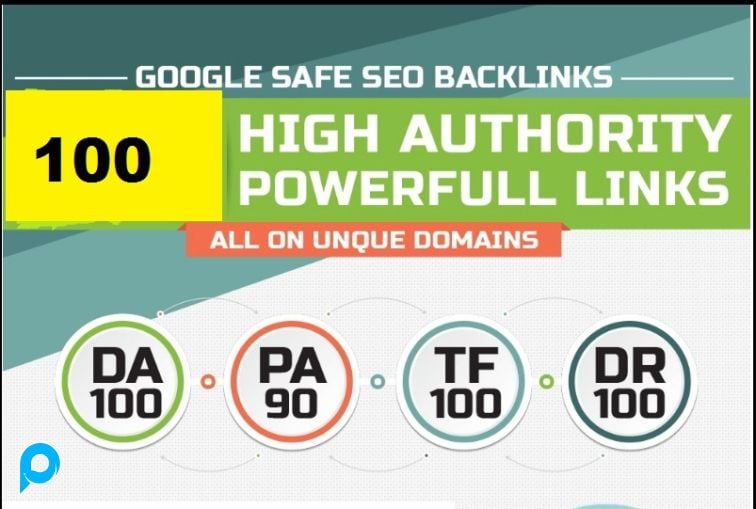 100 backlink High Authority DA 70 - 90