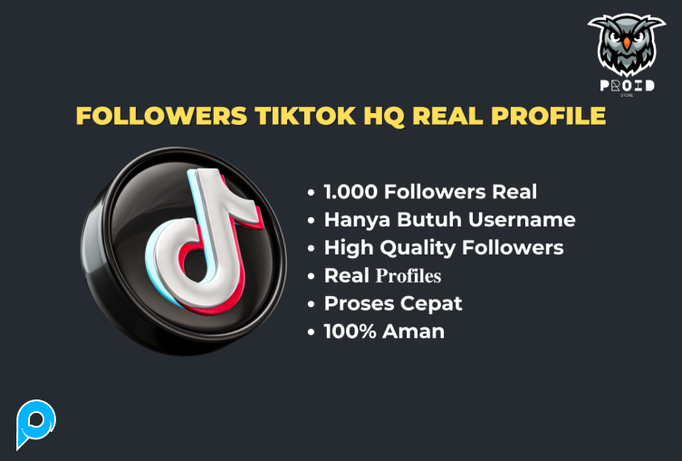 1.000 (1K) Tiktok Followers Real High Quality Cepat Instant Bergaransi 30 Hari