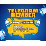 1000 (1k) Pengikut / Member Telegram Channel & Group Instan | Non Drop