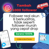 1000 Follower Tiktok & IG Real Anti Drop ( garansi)