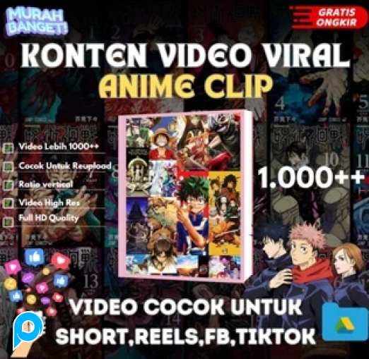 1000+ Konten Referensi Video Cuplikan Anime Viral Sosial Media