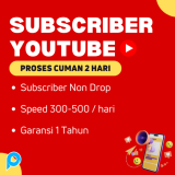 1000 Subscriber Youtube Non Drop Proses 2 hari