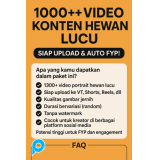 1000 Video Konten Hewan Lucu Siap Upload ke VT, Shorts, Reels, dll