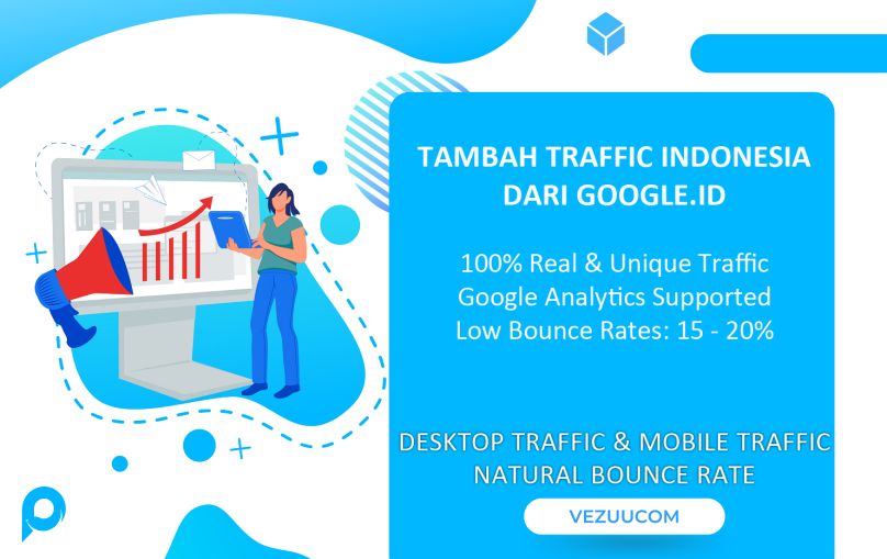 1000 Website Traffic Indonesia From Google.id Search Custom Keyoword | Natural Bounce Rates | Organi