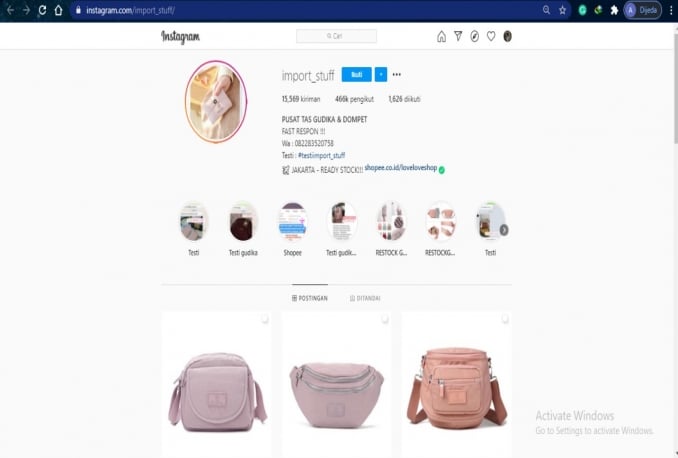 140+ Instagram Supplier List + Tokopedia dan Shopee Supplier Support Cashless
