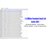1.5 Juta Database Email List Terhubung Facebook Aktif 2021