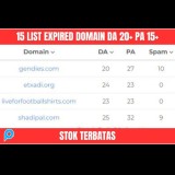 15 List Expired Domain DA 20+ PA 15+ Stok Terbatas