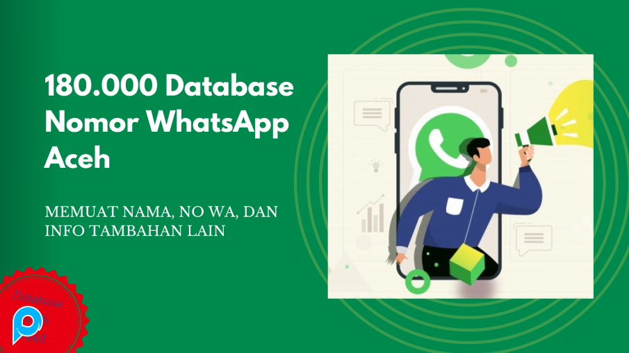 180.000 Database Nomor WhatsApp Aceh