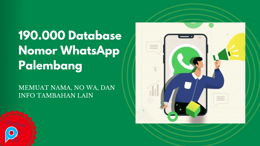 190.000 Database Nomor WhatsApp Palembang