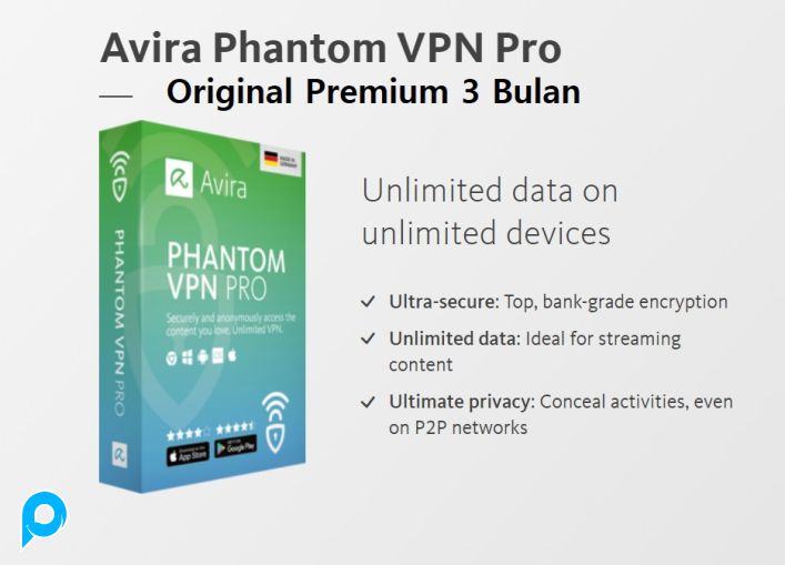 2 AKUN Avira Phantom VPN Pro Subscriptions 3 Bulan 100% legal