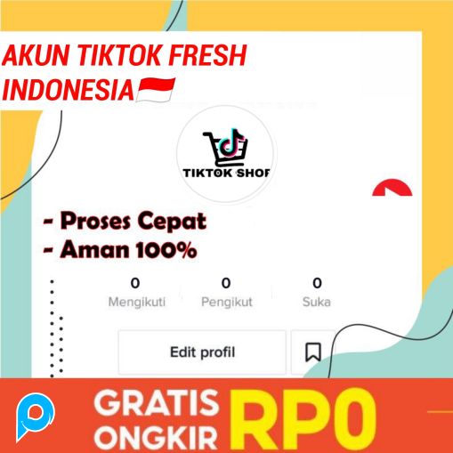 2 AKUN TIKTOK kosongan FRESH FOLLOWER INDO INDONESIA MURAH bisa UNTUK DITAUTKAN KE TIKTOK SHOP SELLE