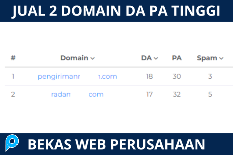 2 Domain DA PA Tinggi Bekas Web Perusahaan dan Media