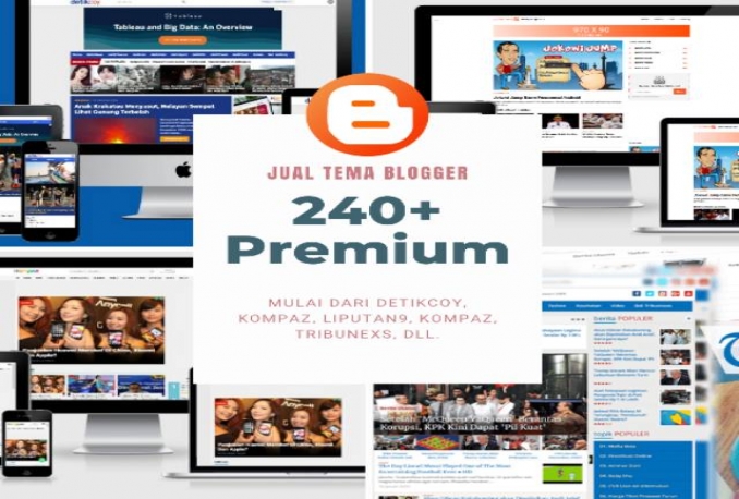 200 Lebih Template Blogspot Premium