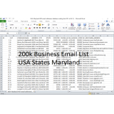 200K Usa State Maryland Business Email List Database dengan Info Lengkap (Cek Deskripsi)